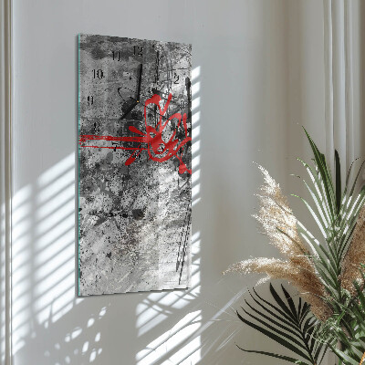 Lodret glas vægur Stykke