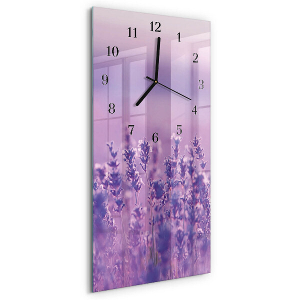Lodret glas vægur Lavendel