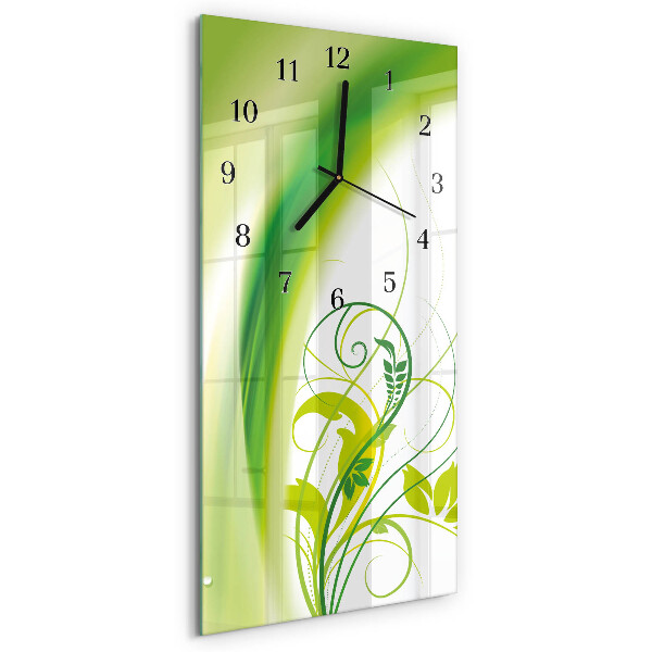 Lodret glas vægur Plantemodel