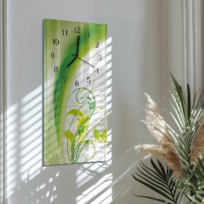 Lodret glas vægur Plantemodel