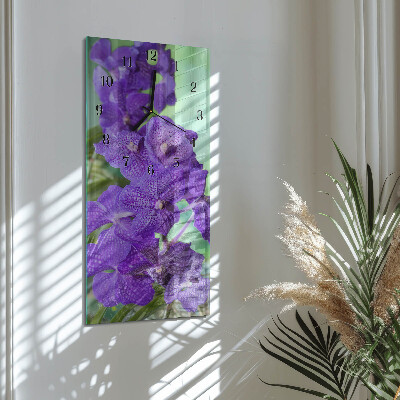 Lodret glas vægur Blomster
