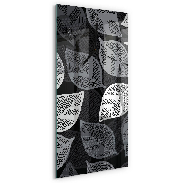 Lodret glas vægur Plantens blade