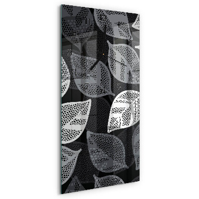 Lodret glas vægur Plantens blade