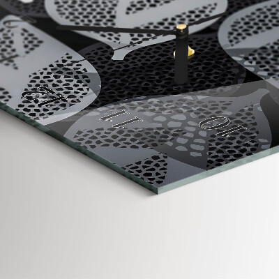 Lodret glas vægur Plantens blade