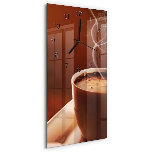 Rektangulært vægur Kaffe