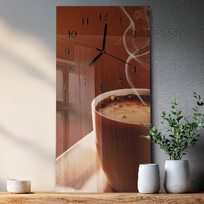 Rektangulært vægur Kaffe