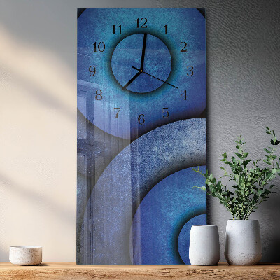 Lodret glas vægur Hjulenes kunst