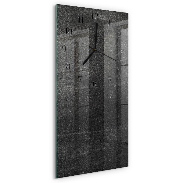 Lodret glas vægur Grafit