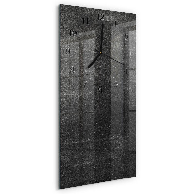 Lodret glas vægur Grafit