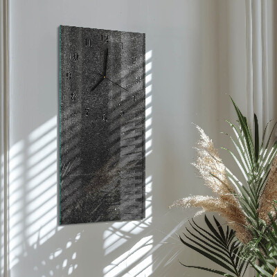 Lodret glas vægur Grafit