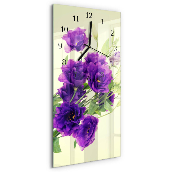 Rektangulært vægur Blomster