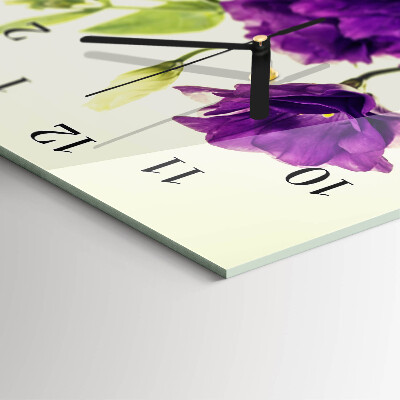 Rektangulært vægur Blomster