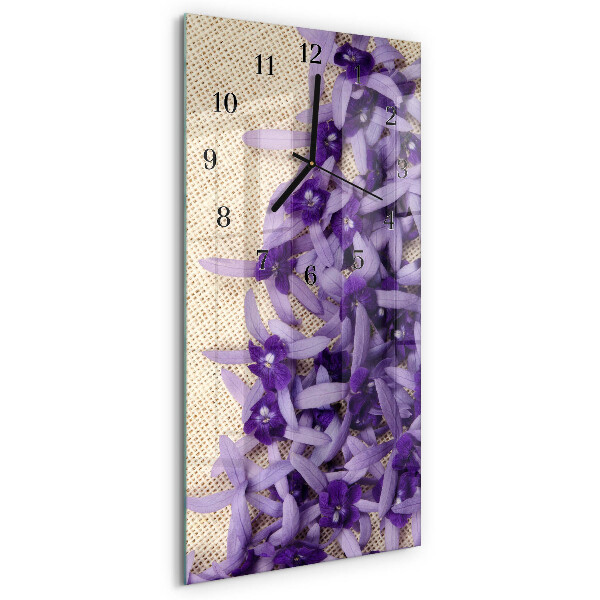 Lodret glas vægur Lavendel