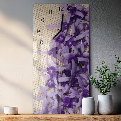 Lodret glas vægur Lavendel