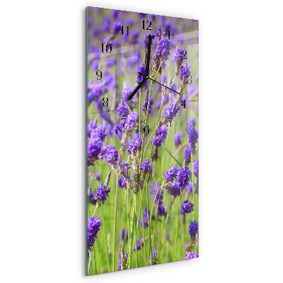 Rektangulært vægur Lavendel