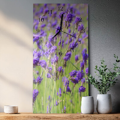 Rektangulært vægur Lavendel