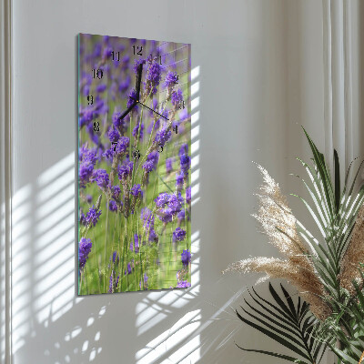 Rektangulært vægur Lavendel