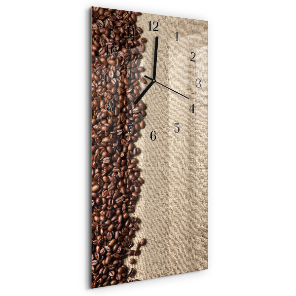 Rektangulært vægur Kaffebønner