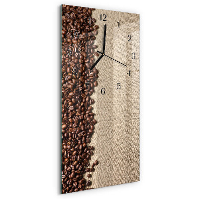Rektangulært vægur Kaffebønner