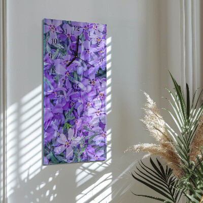 Rektangulært vægur Blomster