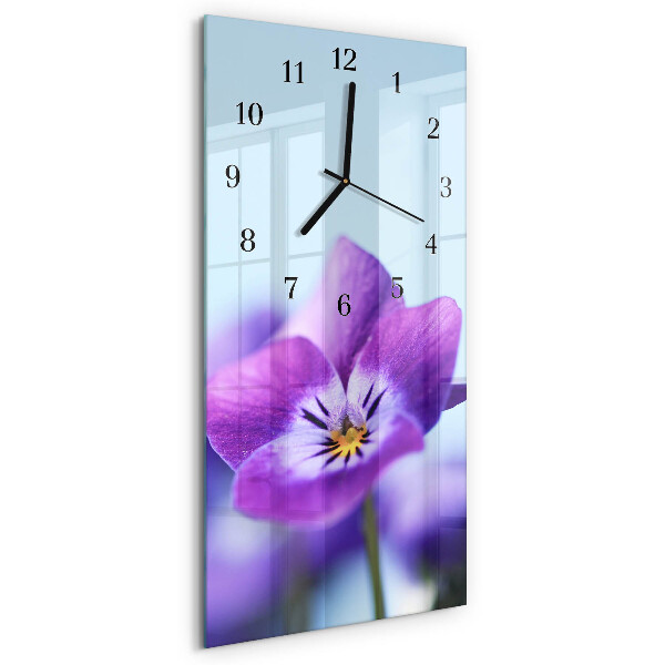 Rektangulært vægur Blomst
