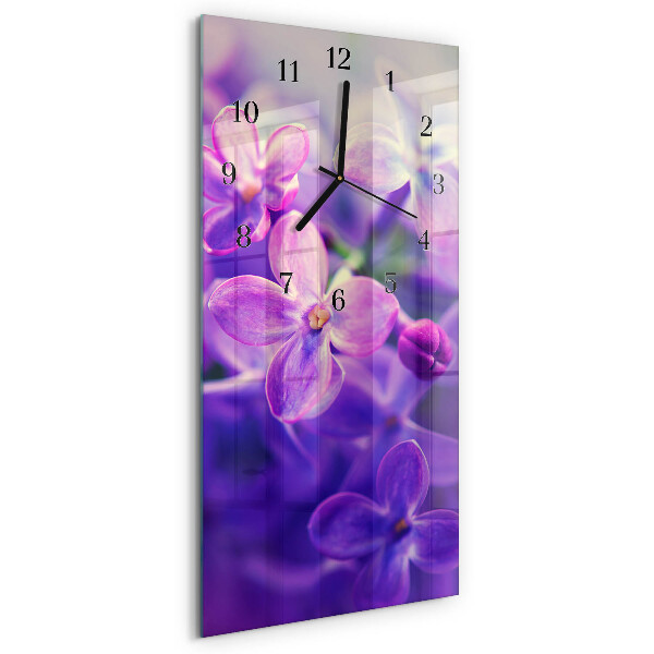 Rektangulært vægur Blomster