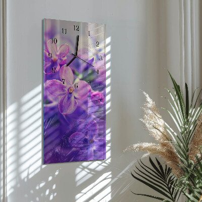 Rektangulært vægur Blomster