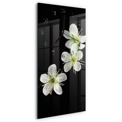 Rektangulært vægur Blomster