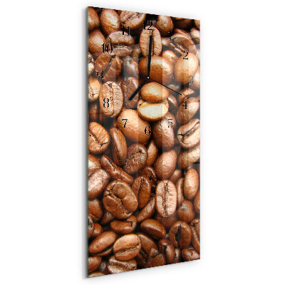 Lodret glas vægur Kaffebønner