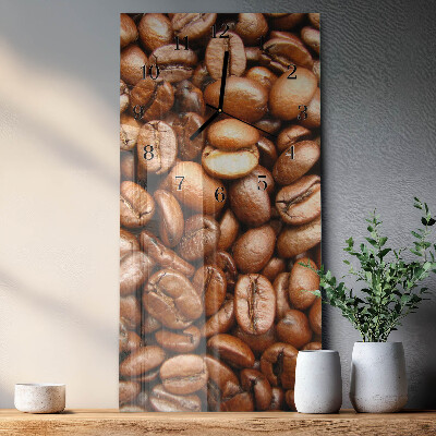 Lodret glas vægur Kaffebønner