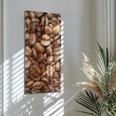 Lodret glas vægur Kaffebønner