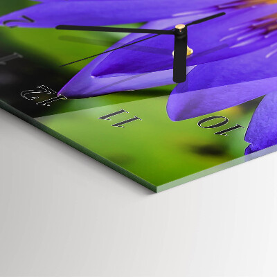 Lodret glas vægur Blomst