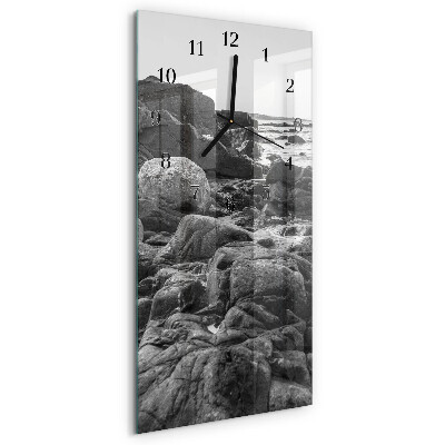 Lodret glas vægur Sten