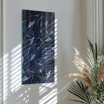 Lodret glas vægur Fisk