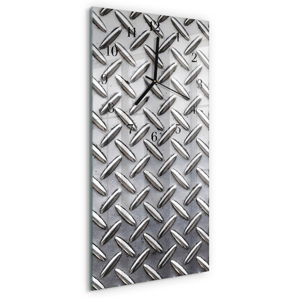 Lodret glas vægur Plademetal