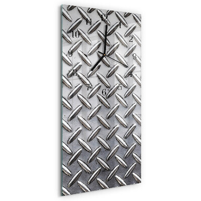 Lodret glas vægur Plademetal