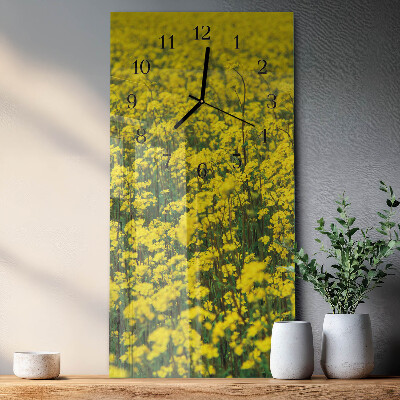 Rektangulært vægur Blomsterfelt