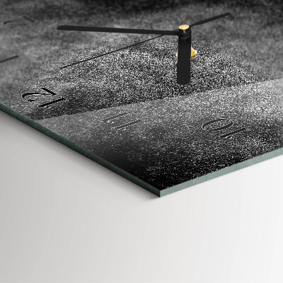 Lodret glas vægur Sand