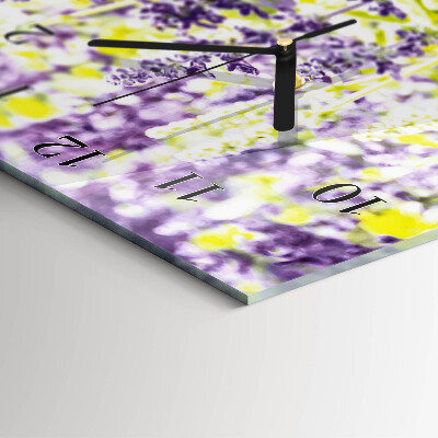 Lodret glas vægur Lavendel