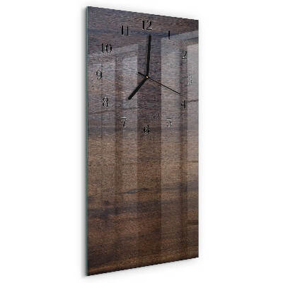 Lodret glas vægur Træbræt