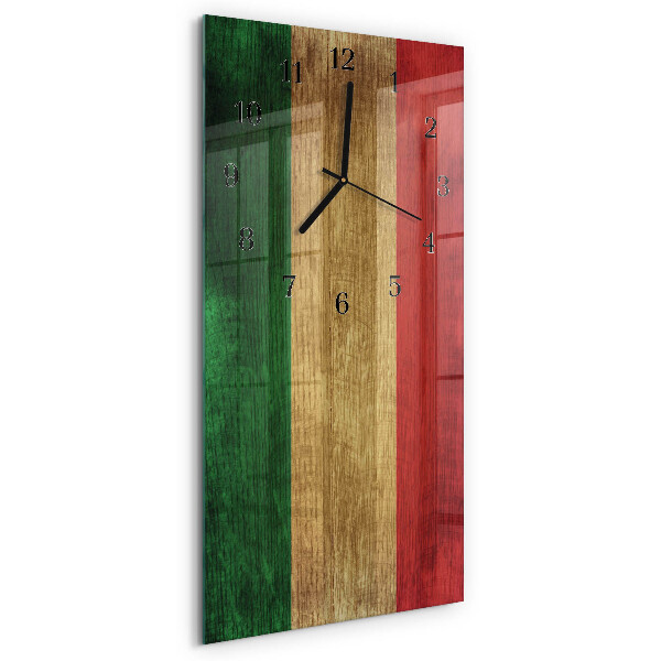 Rektangulært vægur Italiensk flag