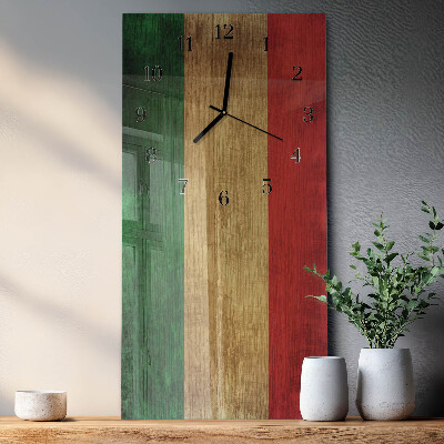 Rektangulært vægur Italiensk flag