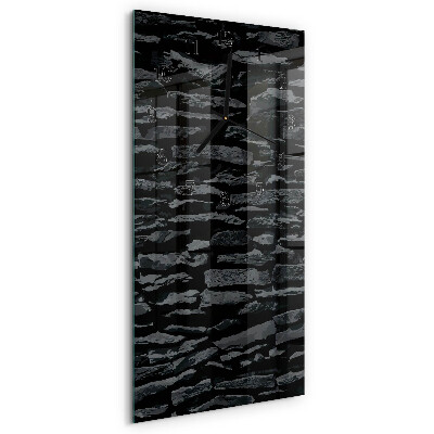 Lodret glas vægur Stenmur