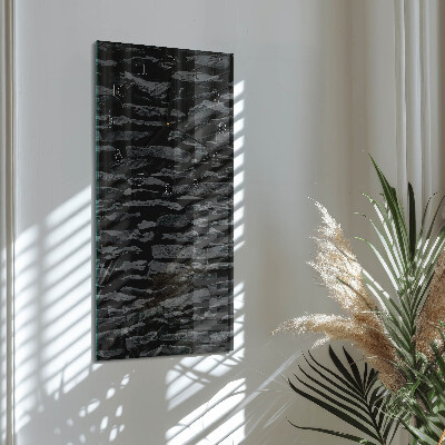 Lodret glas vægur Stenmur