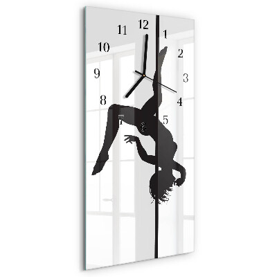 Lodret glas vægur Poledanser