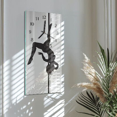 Lodret glas vægur Poledanser