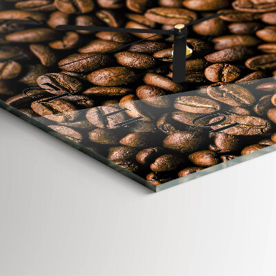 Rektangulært vægur Kaffebønner