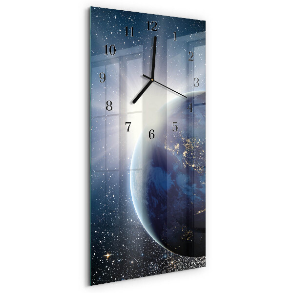Lodret glas vægur Jordens univers