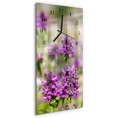 Rektangulært vægur Blomster