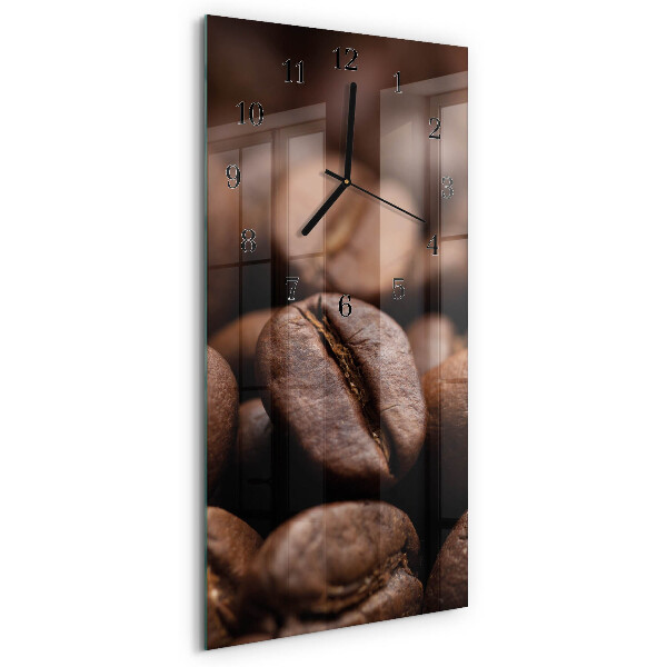 Lodret glas vægur Kaffebønner